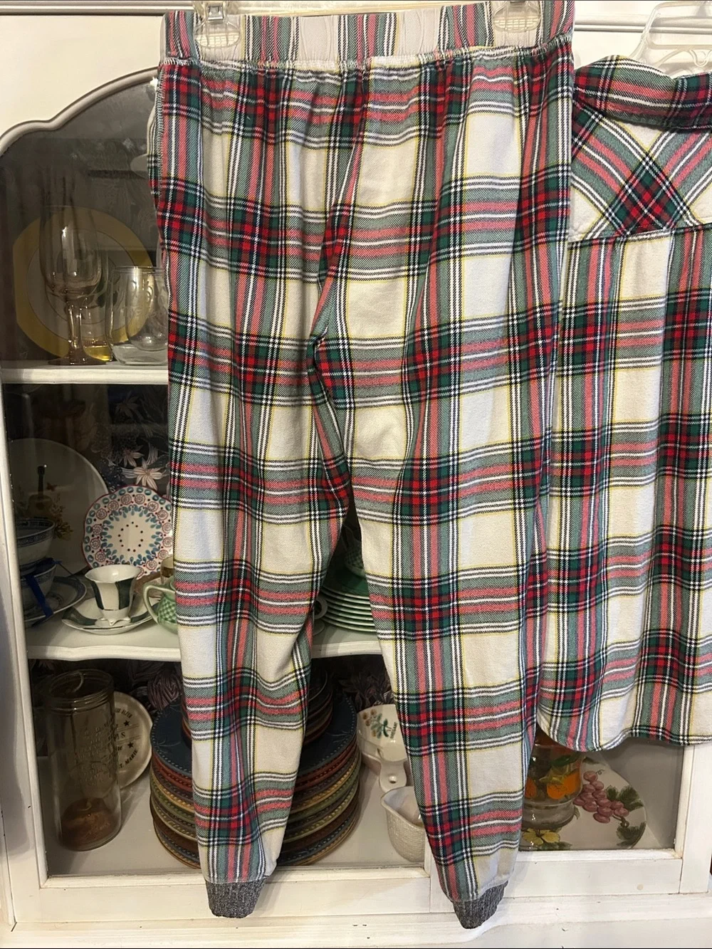 Aerie cotton flannel plaid pajama set